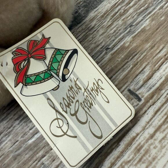 Vintage "Season's Greetings" Plush Teddy Bear - Picture 7 of 8